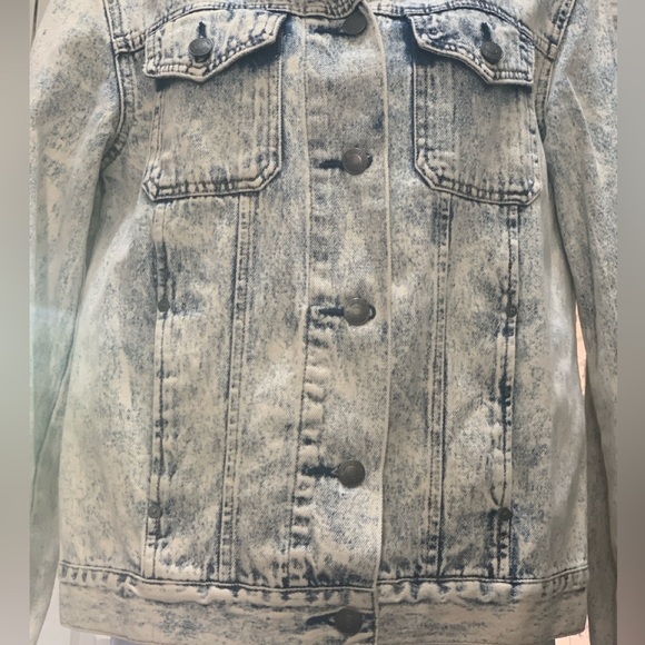 Top Shop 100% cotton moto jacket. Pewter metal buttons, 4 pockets lightweight,S4 - Picture 8 of 13